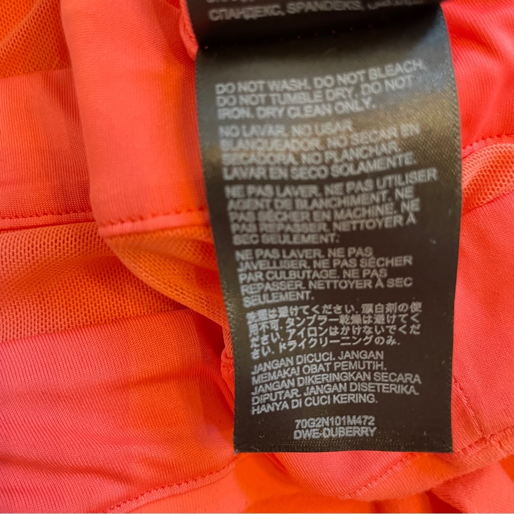 Bebe Sheer-Paneled, Body-hugging Dress, Color Grapefruit Pink, Size XXS - Picture 6 of 8